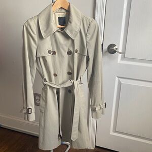J. Crew Light Tan Double-Breasted Trench Coat Sz 6